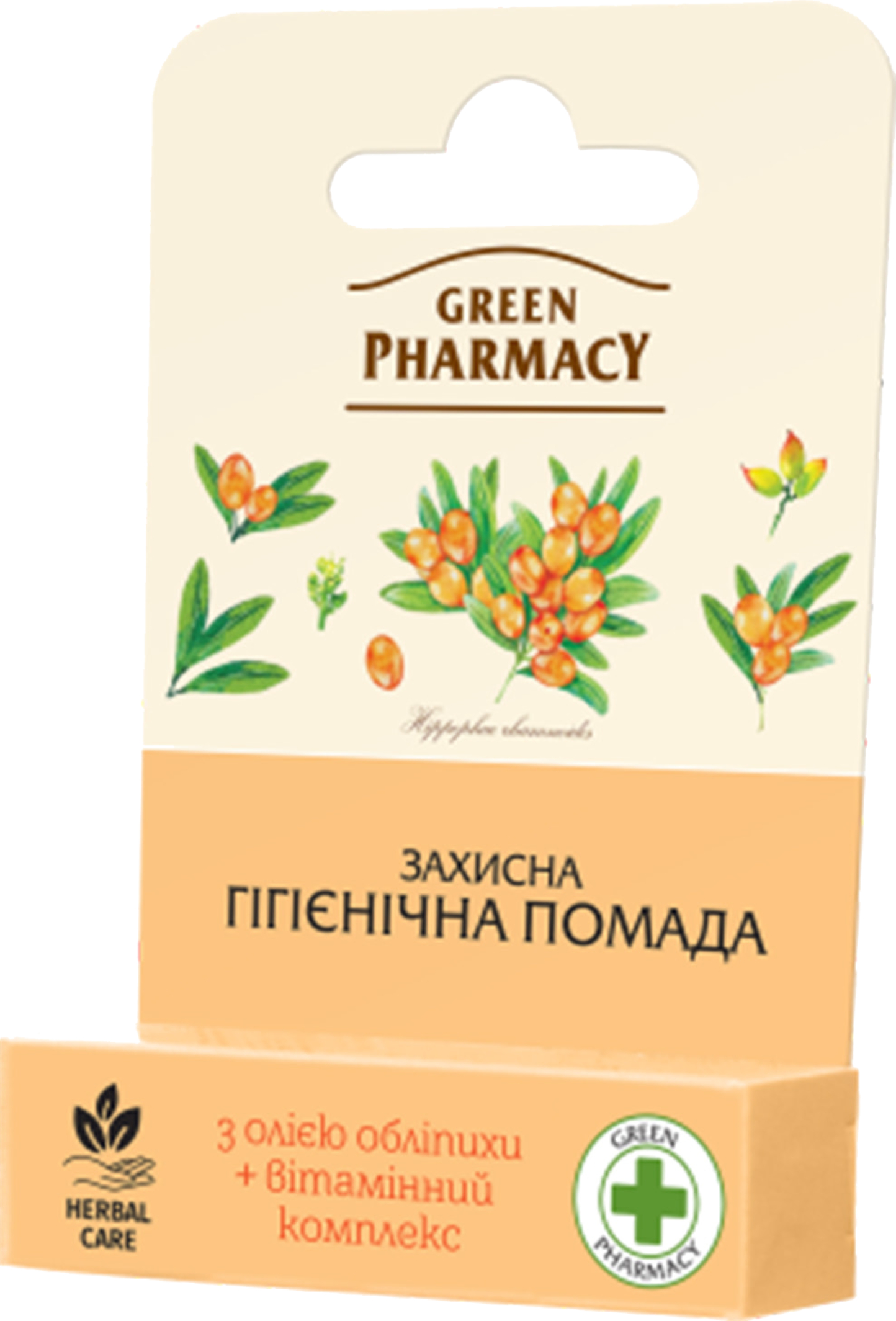Купити Бальзам для губ Green Pharmacy 3,6 г з олією обліпихи/захисна (8588006037357) - Фото 1 Бальзам для губ Green Pharmacy 3,6 г з олією обліпихи/захисна (8588006037357) - Фото 1