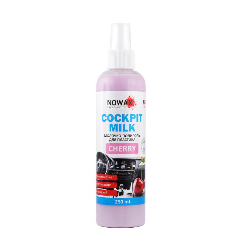 Поліроль для авто NOWAX Cockpit Milk Cherry 250 мл (NX25227) - Фото 1