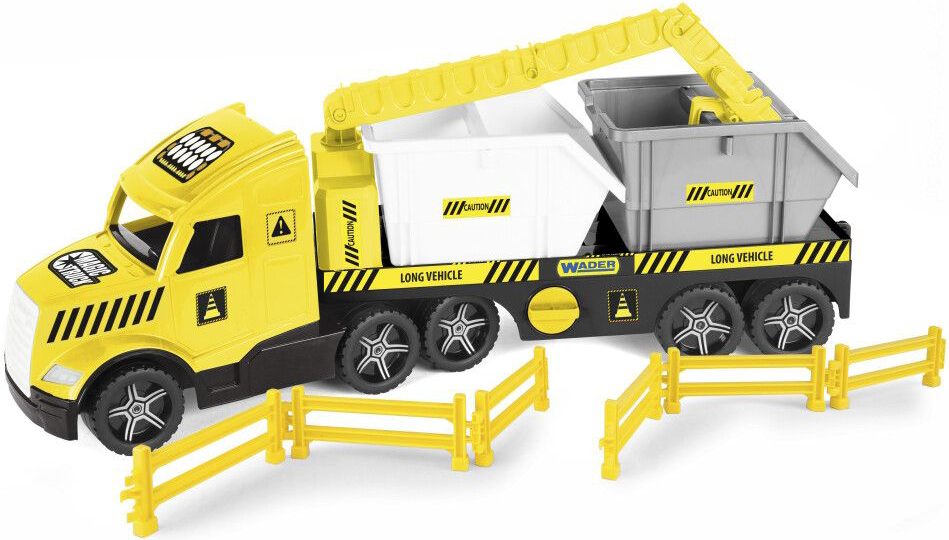 Наземная спецтехника Wader Magic Truck Technic со строительными контейнерами (36471) - Фото 1