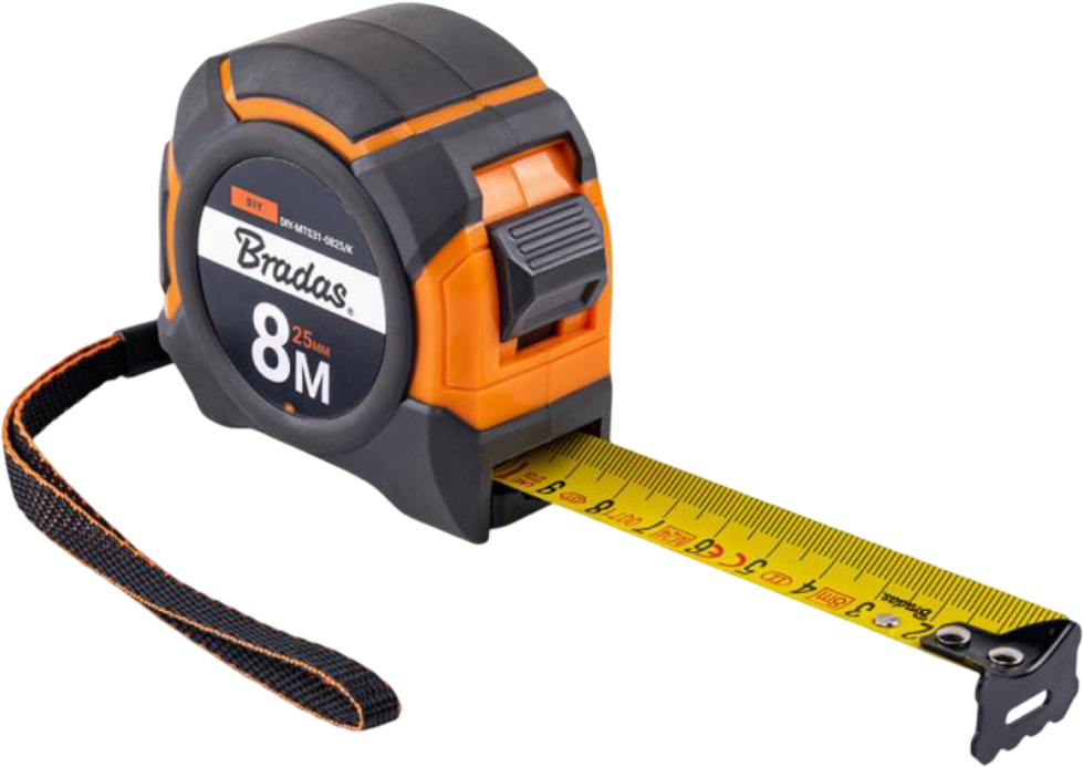 Рулетка BRADAS SNAP soft 8 м/25 мм (DIY-MTS31-0825/K) - Фото 1