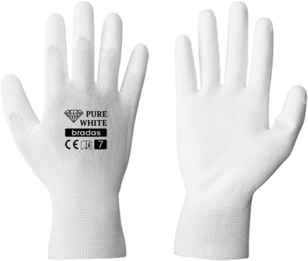 Купить Перчатки садовые BRADAS Pure White с ПУ-покрытием, размер 11 12 пар Белые (RWPWH11) - Фото 1 Перчатки садовые BRADAS Pure White с ПУ-покрытием, размер 11 12 пар Белые (RWPWH11) - Фото 1