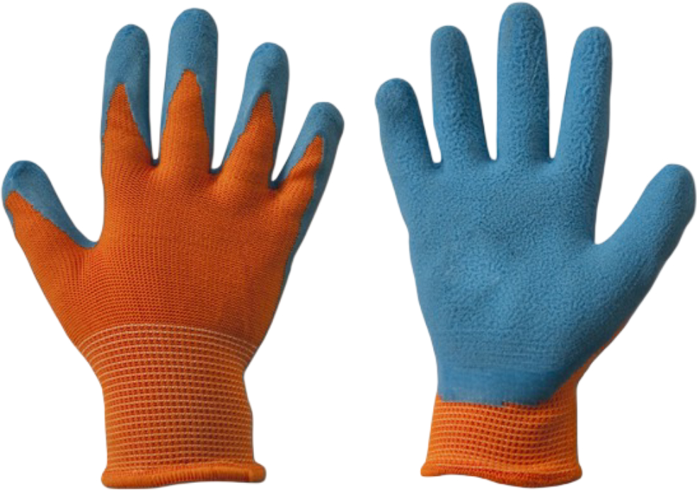 Купить Перчатки садовые BRADAS Orange латексные, размер 5, 12 пар Оранжевые с голубым (RWDOR5) - Фото 1 Перчатки садовые BRADAS Orange латексные, размер 5, 12 пар Оранжевые с голубым (RWDOR5) - Фото 1