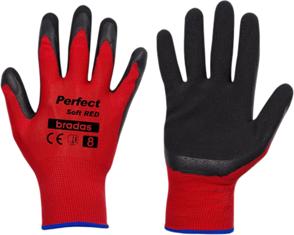 Купить Перчатки садовые BRADAS Perfect Soft Red с латексным покрытием, размер 10, 12 пар Красные (RWPSRD10) - Фото 1 Перчатки садовые BRADAS Perfect Soft Red с латексным покрытием, размер 10, 12 пар Красные (RWPSRD10) - Фото 1
