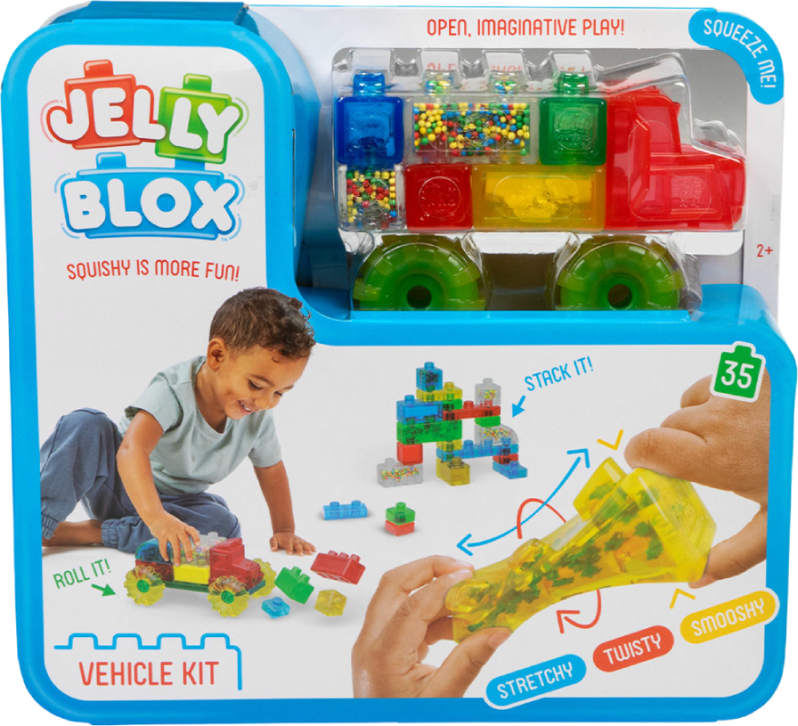 М'який конструктор для малюків Jelly Blox сенсорний МАШИНКА ВРУМ-ВРУМ! (931694) - Фото 1