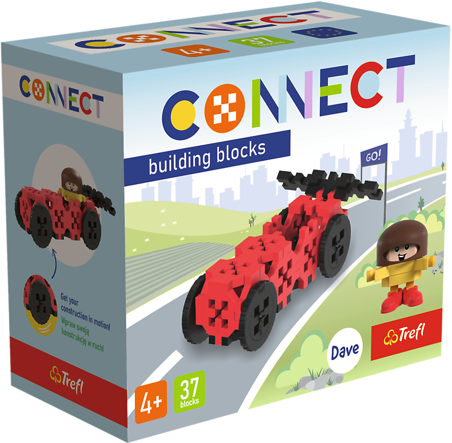 Пазли (3-4 роки) Trefl Connect Гоночна машина 37 дет. (20450) - Фото 1