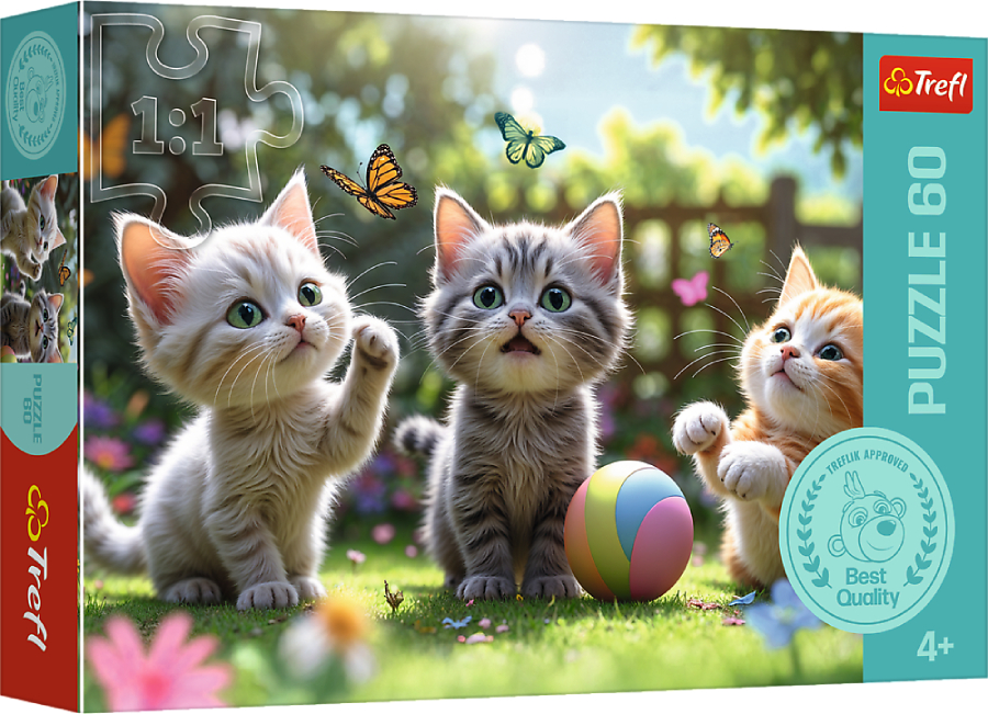 Купити Пазли (3-4 роки) Trefl Три кошенята 60 ел. (5900511174120) - Фото 1 Пазли (3-4 роки) Trefl Три кошенята 60 ел. (5900511174120) - Фото 1