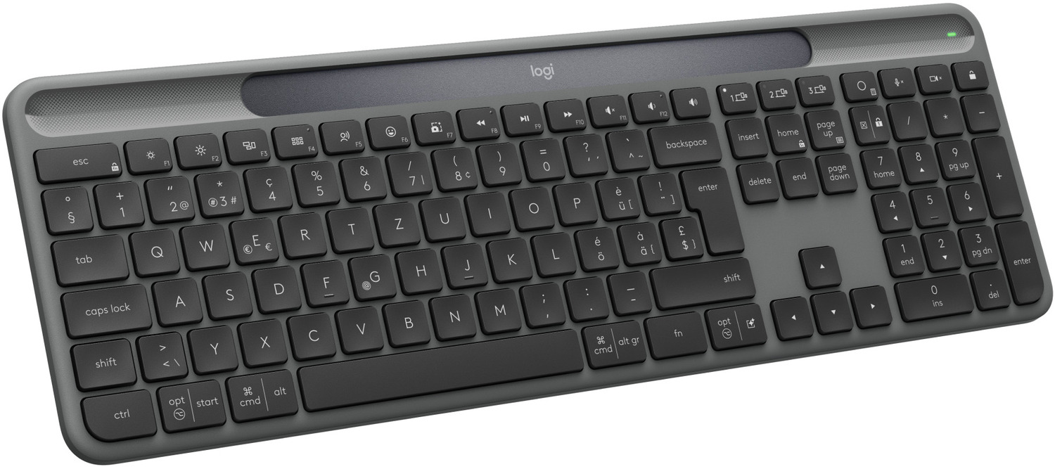 Клавіатура бездротова Logitech Slim Solar+ Graphite (920-013764) - Фото 1