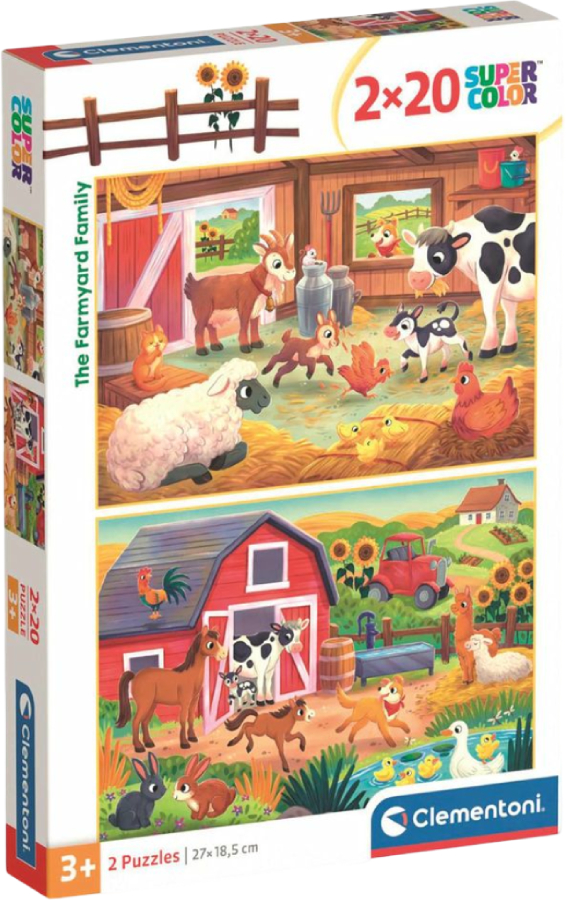 Купити Пазли (3-4 роки) Clementoni The Farmyard Family 2 шт. по 20 ел. (24818) - Фото 1 Пазли (3-4 роки) Clementoni The Farmyard Family 2 шт. по 20 ел. (24818) - Фото 1