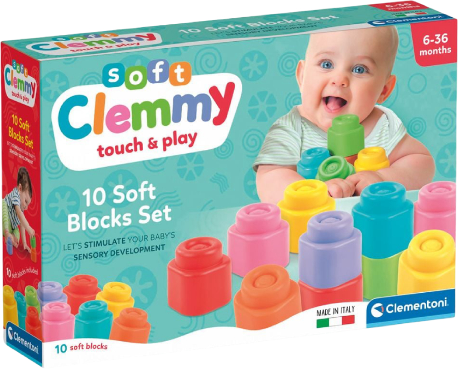 Купити Пластиковий конструктор Clementoni Soft Blocks серія Soft Clemmy 10 деталей (17988) - Фото 1 Пластиковий конструктор Clementoni Soft Blocks серія Soft Clemmy 10 деталей (17988) - Фото 1