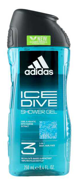 Гель для душа Adidas Ice Dive 250 мл (3616304240461) - Фото 1