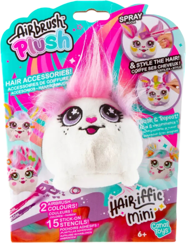 Купити Набір для декупажу та розпису Canal Toys DIY AIRBRUSH PLUSH - Hair'iffic Зроби зачіску - Пінкі (AIR038/1) - Фото 1 Набір для декупажу та розпису Canal Toys DIY AIRBRUSH PLUSH - Hair'iffic Зроби зачіску - Пінкі (AIR038/1) - Фото 1