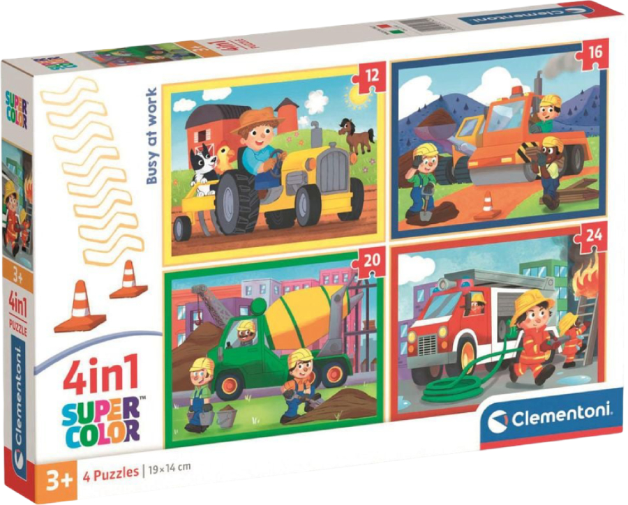 Купити Пазли (3-4 роки) Clementoni Busy at Work 12,16,20 та 24 ел. (21741) - Фото 1 Пазли (3-4 роки) Clementoni Busy at Work 12,16,20 та 24 ел. (21741) - Фото 1