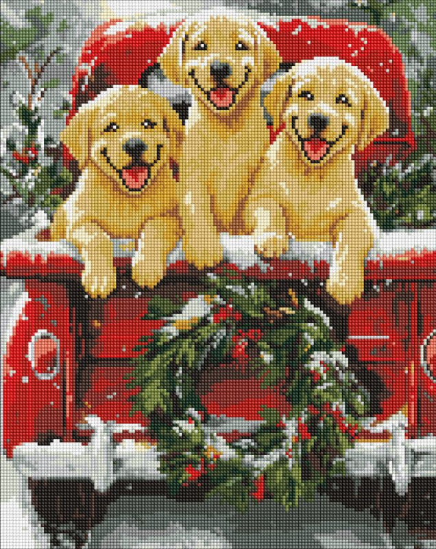 Алмазний живопис Ideyka Собача подорож 40х50 (AMO20006) - Фото 1