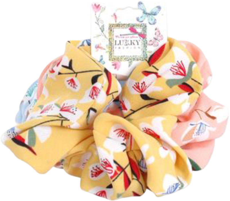 Купити Набір для волосся Lukky Набір дитячих резинок з квітковим принтом 3 шт. (T19596) - Фото 1 Набір для волосся Lukky Набір дитячих резинок з квітковим принтом 3 шт. (T19596) - Фото 1