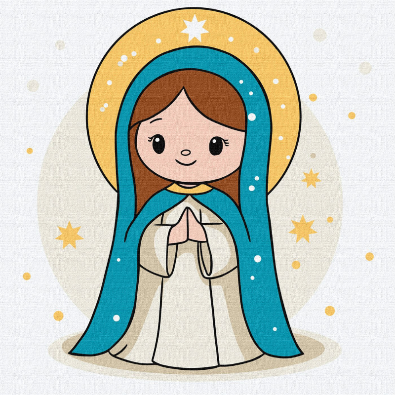 Картина по номерам Ideyka Нежность и милосердие 25х25 см (KHO1195) - Фото 1