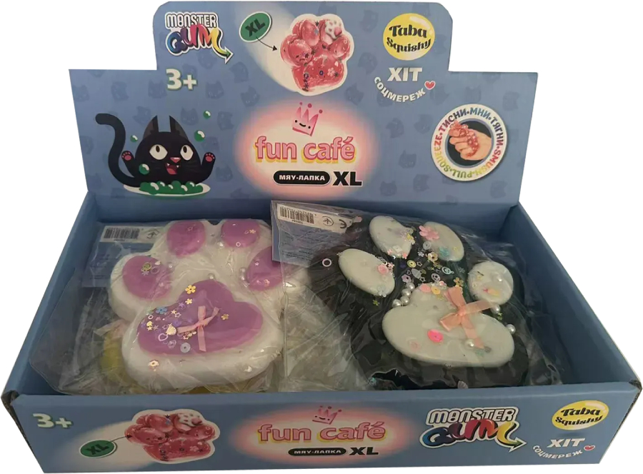 Сквіш Monster Gum Fun Cafe Taba - Мяу-лапка XL в асортименті (T26184) - Фото 1