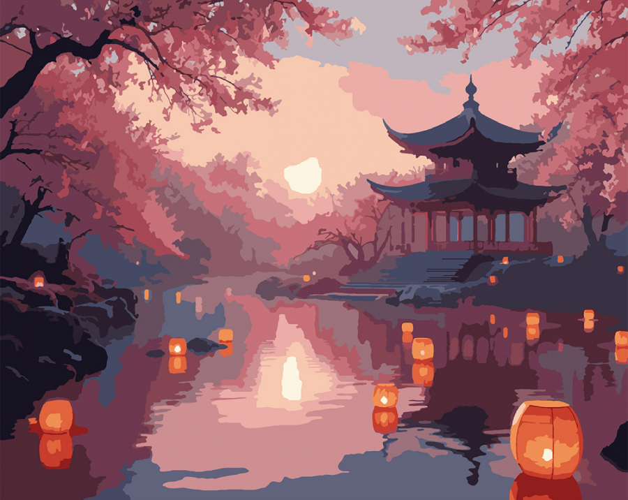 Купити Картина за номерами Santi Таємнича Японія 40х50 см LED підсвітка (956643) - Фото 1 Картина за номерами Santi Таємнича Японія 40х50 см LED підсвітка (956643) - Фото 1