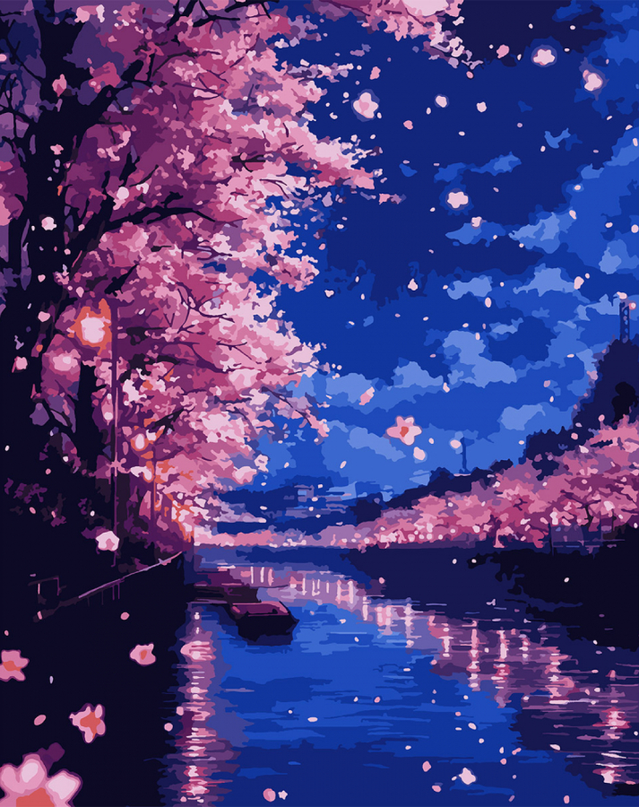 Купити Картина за номерами Santi Цвітіння сакури 40х50 см LED підсвітка (956644) - Фото 1 Картина за номерами Santi Цвітіння сакури 40х50 см LED підсвітка (956644) - Фото 1