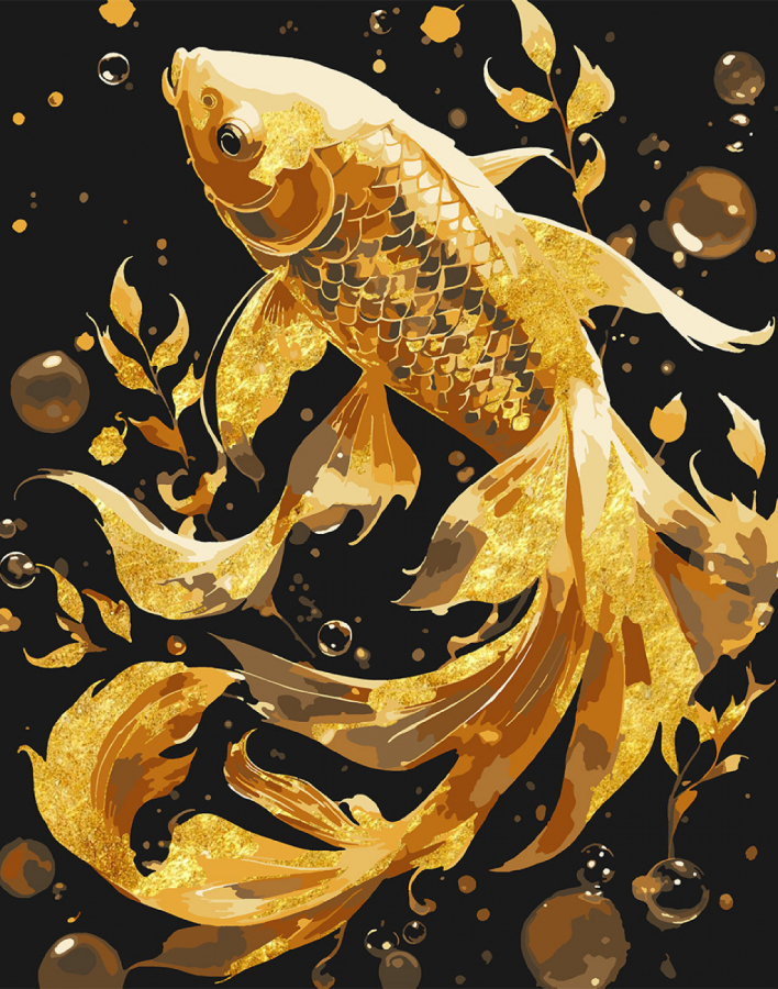 Купити Картина за номерами Santi Золота рибка 40х50 см поталь (956849) - Фото 1 Картина за номерами Santi Золота рибка 40х50 см поталь (956849) - Фото 1