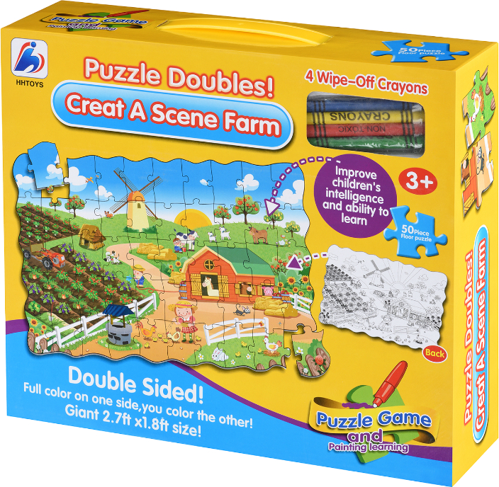 Купити Пазли (3-4 роки) Same Toy розмальовка Ферма 50 ел. (2035Ut) - Фото 1 Пазли (3-4 роки) Same Toy розмальовка Ферма 50 ел. (2035Ut) - Фото 1