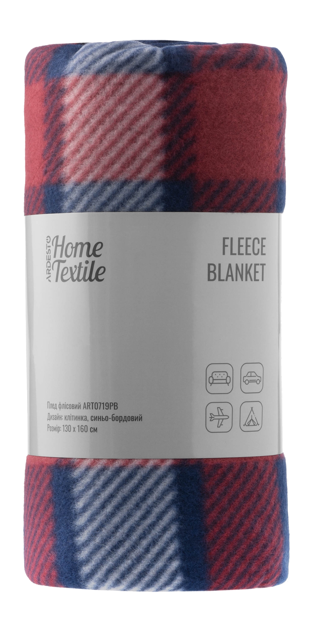 Купить Плед односпальный Ardesto Fleece 130x160 см клетка, сине-бордовый (ART0719PB) - Фото 1 Плед односпальный Ardesto Fleece 130x160 см клетка, сине-бордовый (ART0719PB) - Фото 1