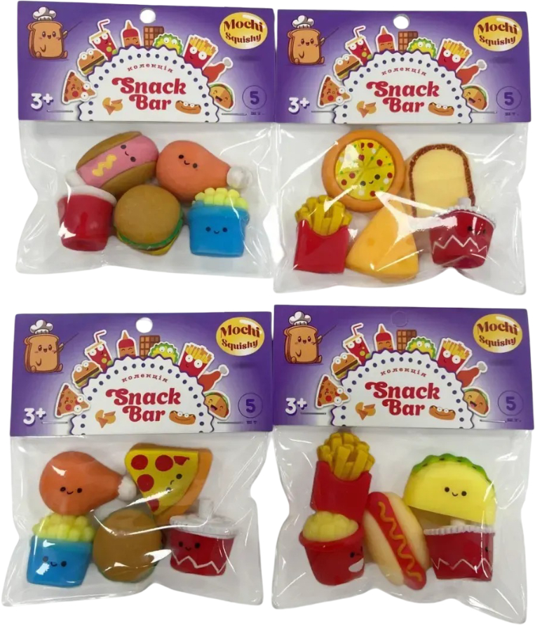 Стретч-антистресс Monster Gum mochi squishy Снек бар в ассортименте (T25003) - Фото 1