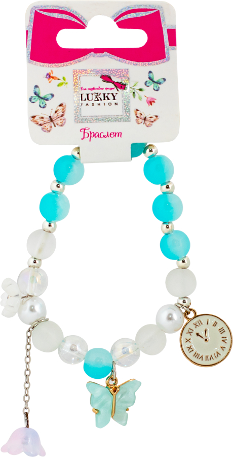 Купить Детская бижутерия Lukky Браслет Fashion перламутровый с тремя подвесками (T24785) - Фото 1 Детская бижутерия Lukky Браслет Fashion перламутровый с тремя подвесками (T24785) - Фото 1