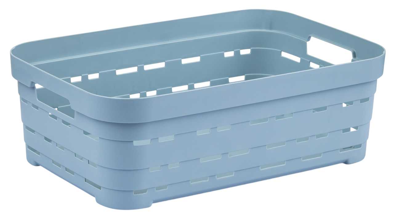 Корзина для хранения Idea Home Pyramid Blue б/кр. 24x17,5x8 см (00610 Blue) - Фото 1