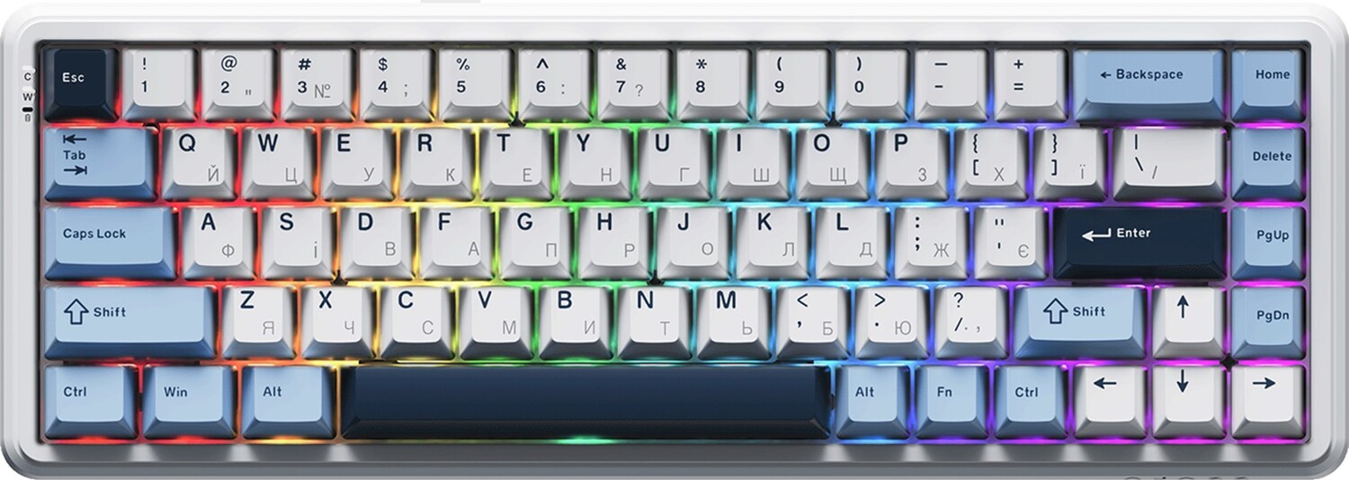 Клавиатура проводная игровая Ajazz AK680 MAX Magnetic Switch RGB USB White (AK680-M-BWD-AW) - Фото 1