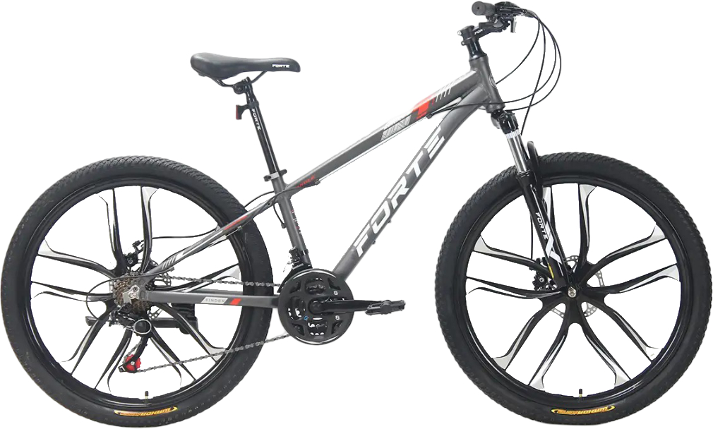 Двухколёсный велосипед Forte FINDER 25.2412-03S к24" р12" Gray/Orange - Фото 1