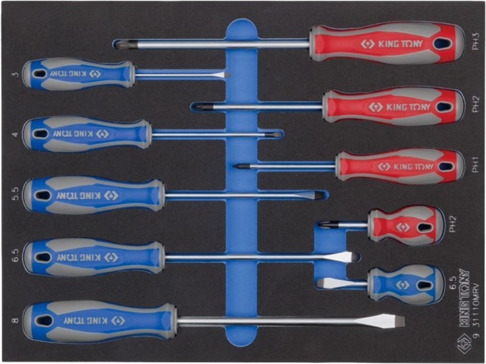 Набір викруток KING TONY 10 шт. (9-31110MRV) - Фото 1
