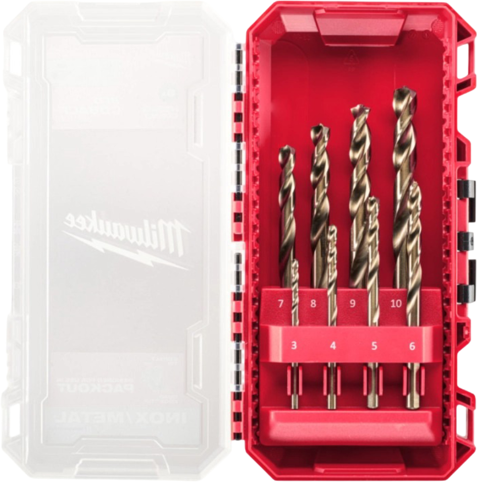 Набір свердел Milwaukee HSS-Co PACKOUT DIN338 8 шт. (4932499256) - Фото 1