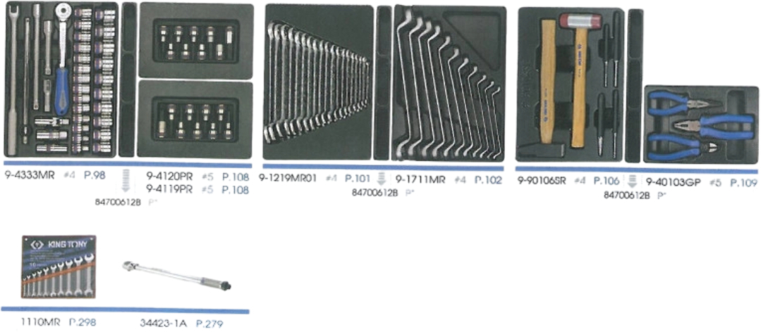 Купить Набор инструментов KING TONY 101 шт. (932-009MRD) - Фото 1 Набор инструментов KING TONY 101 шт. (932-009MRD) - Фото 1