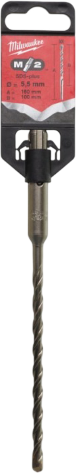 Бур Milwaukee SDS-PLUS M2 5,5х160х100 мм (4932340408) - Фото 1