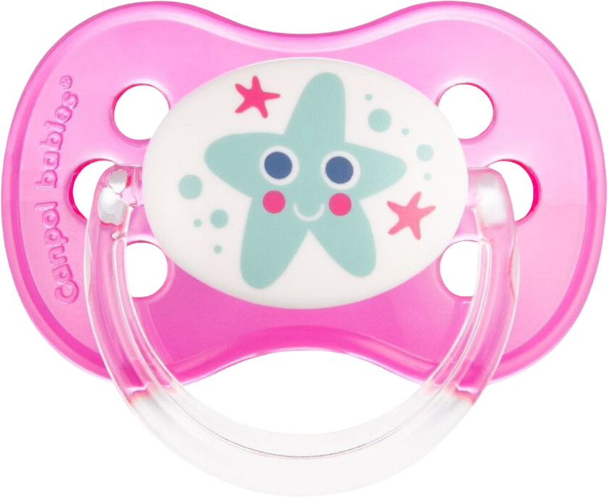Кругла пустушка Canpol babies 0-6 міс Love&sea рожева (22/410_pin_new) - Фото 1