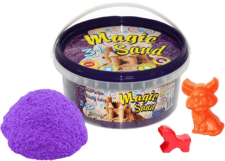 Кинетический песок Strateg Magic sand сиреневый, ведро 350 гр. (370-4) - Фото 1