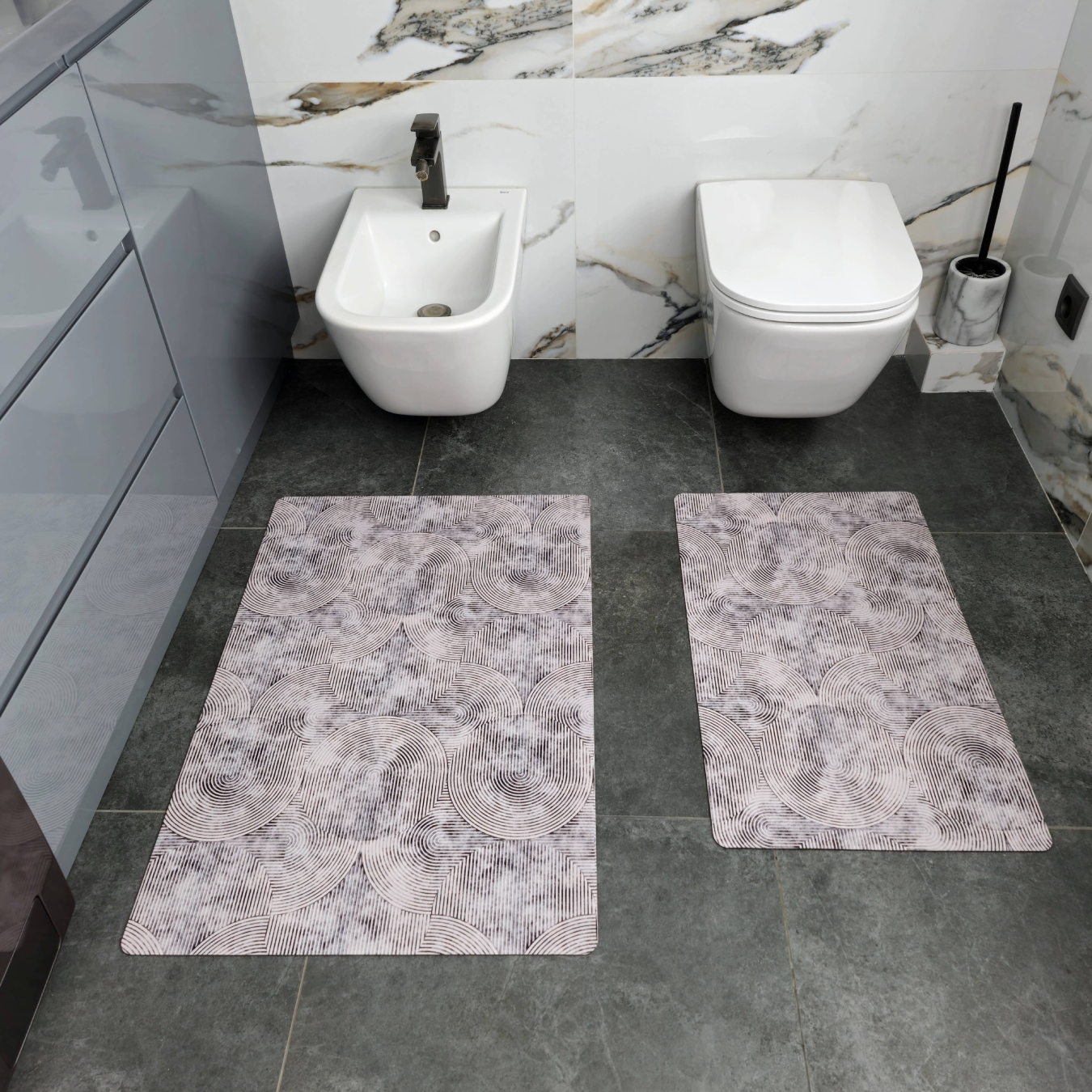 Коврик универсальный DarianA Felt Print принт 45х75+60х90 винтаж (1000010290) - Фото 1