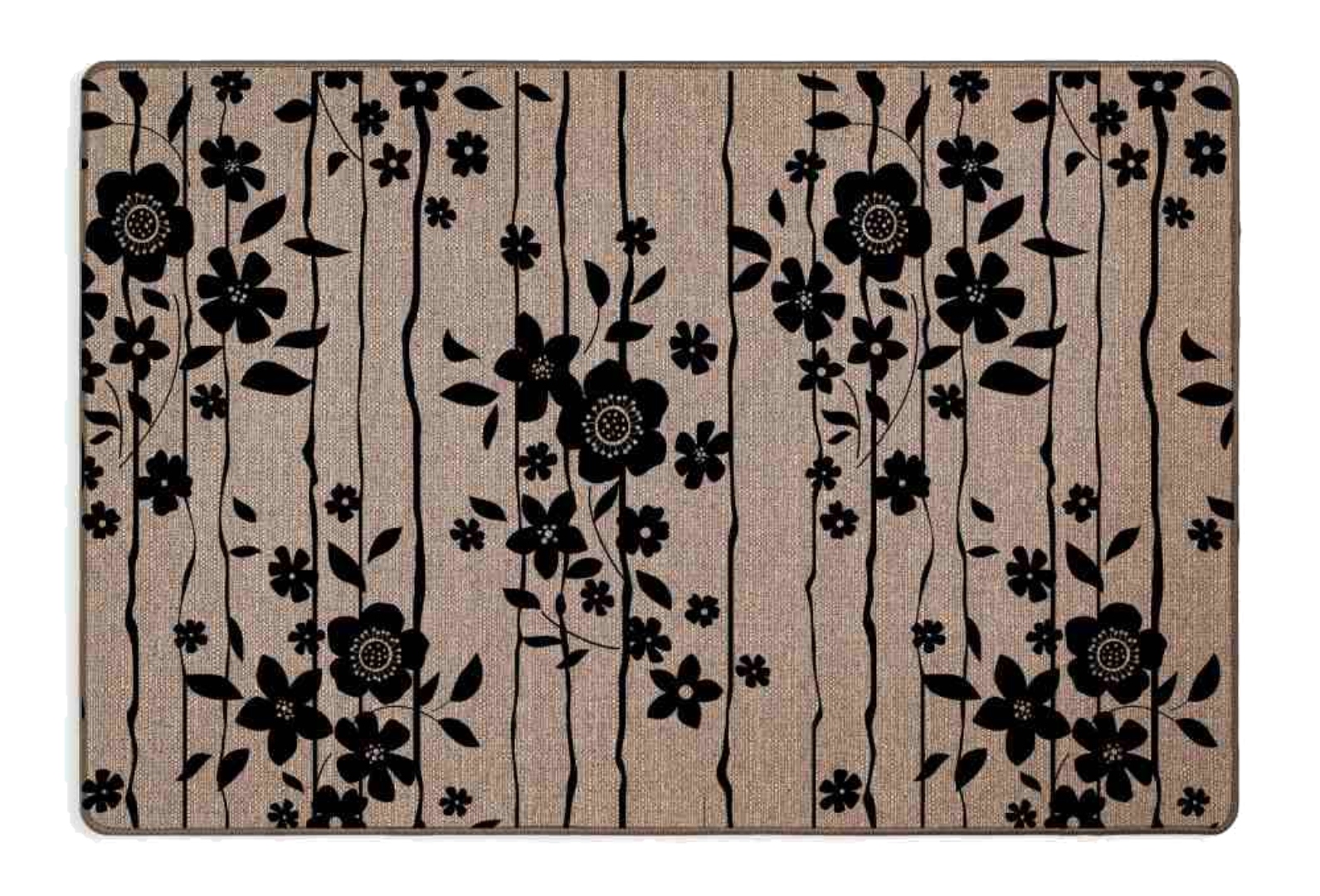 Коврик универсальный DarianA Linen look лен 60х90 цветок (1000010527) - Фото 1