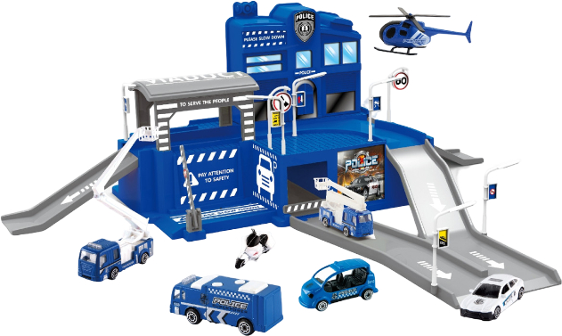 Игровой набор CHENGMEI TOYS автопаркинг с полицейскими машинами (CM559-31) - Фото 1
