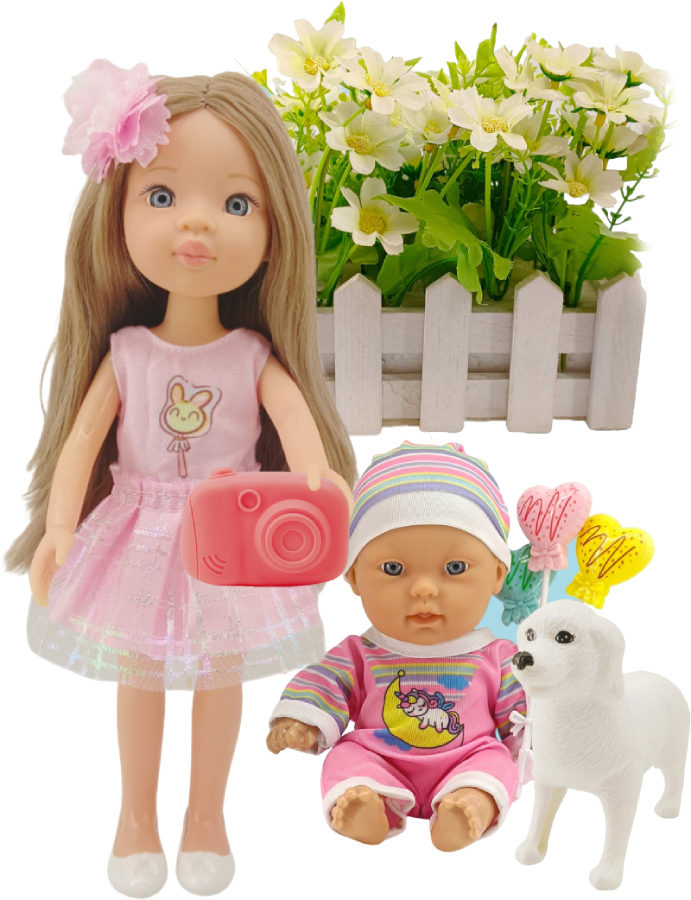 Кукольный набор LS с пупсом и собачкой 33 см (LS1307-1) - Фото 1