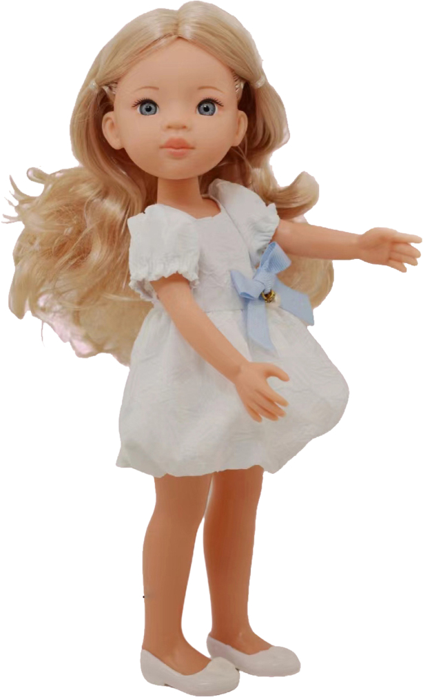 Кукла LS в платье с голубым бантом 33 см (LS1350-3) - Фото 1