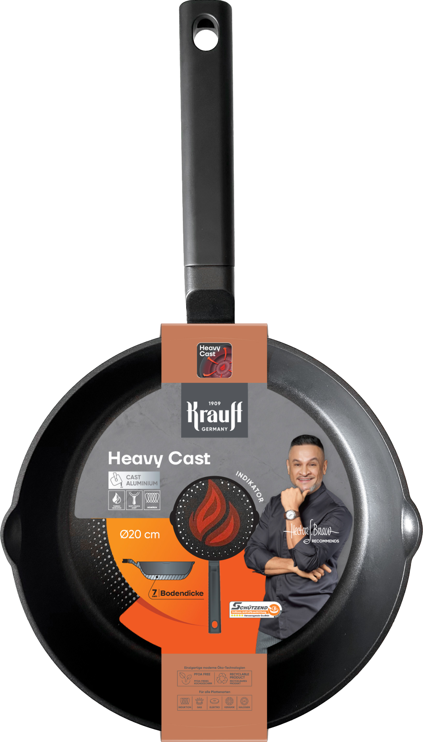 Сковорода универсальная Krauff  25-305-244 20 см - Фото 1