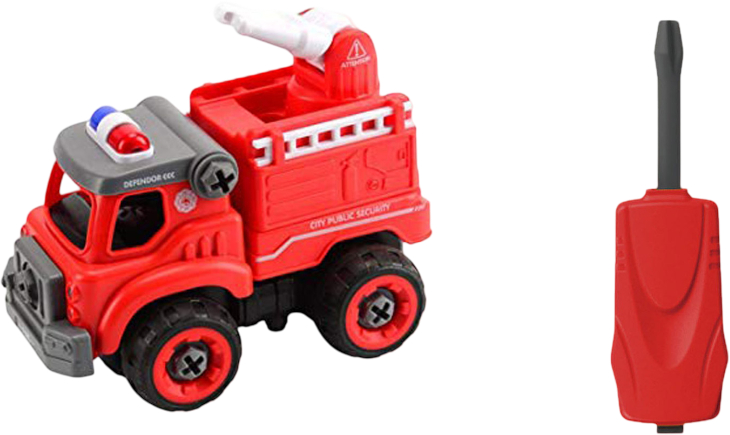 Наземная спецтехника DIY Spatial Creativity Автомобиль-конструктор пожарный (LM8032-SZ-1) - Фото 1