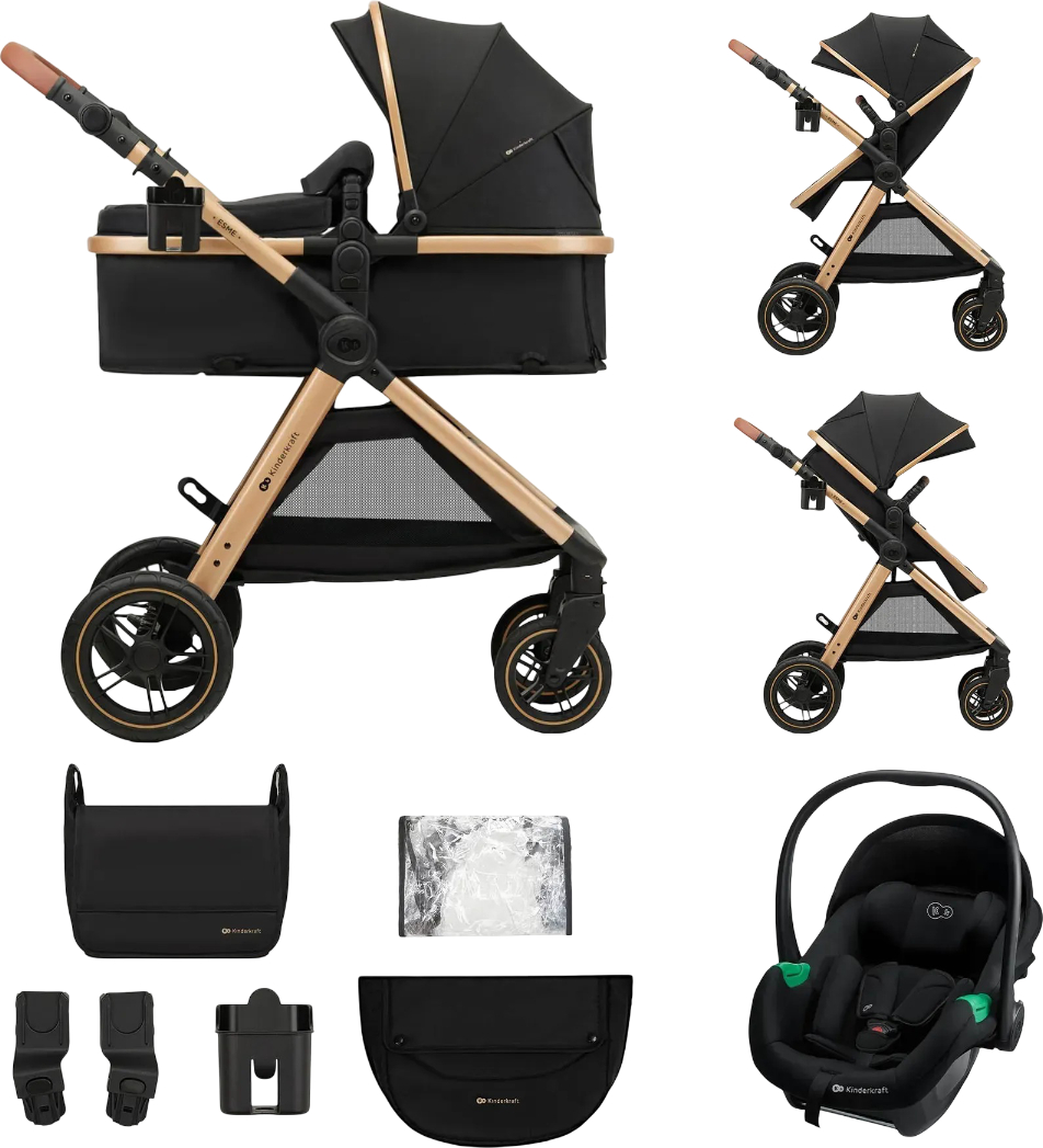 Купить Коляска универсальная 3 в 1 Kinderkraft Esme Pro Pure Black (KSESME00BLK300N) - Фото 1 Коляска универсальная 3 в 1 Kinderkraft Esme Pro Pure Black (KSESME00BLK300N) - Фото 1