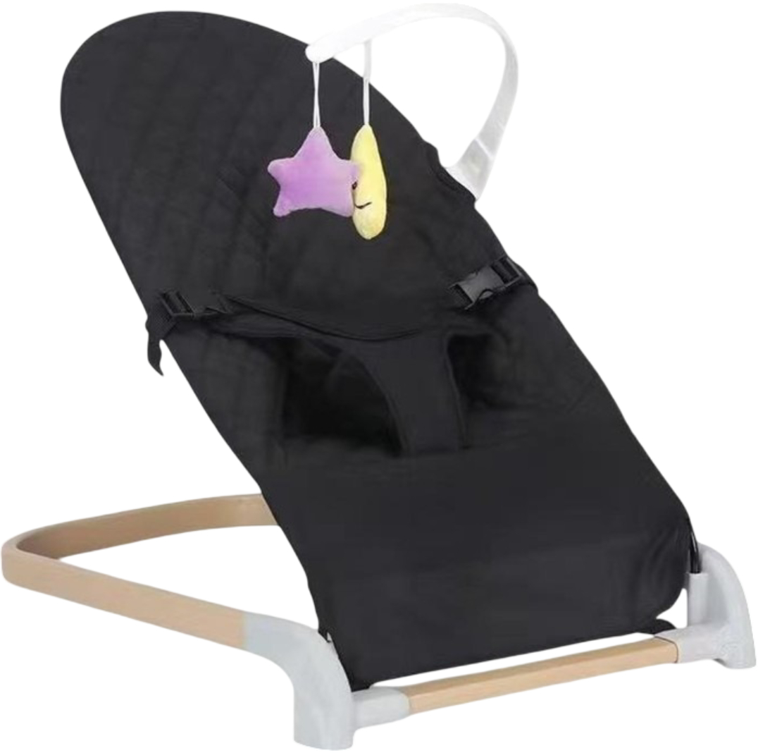 Кресло-шезлонг Kidilo Shaking chair DKL-601 Black - Фото 1