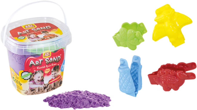 Кинетический песок dede 3D формы в ассортименте 5 цветов Art Craft 1000 г 4 шт. (03398) - Фото 1