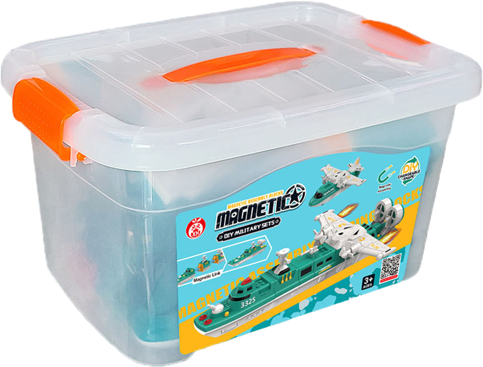 Магнитный конструктор для малышей XT транспорт 12 дет. (XH8893) - Фото 1