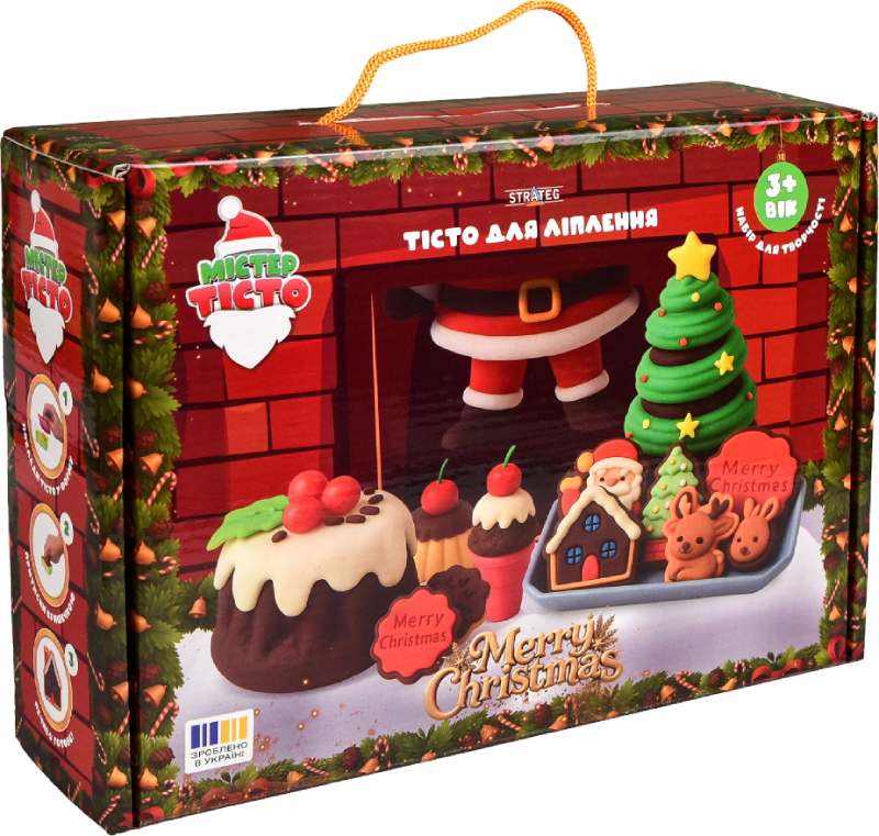 Ліплення з тіста Strateg Містер Тісто: Merry Christmas (31062) - Фото 1