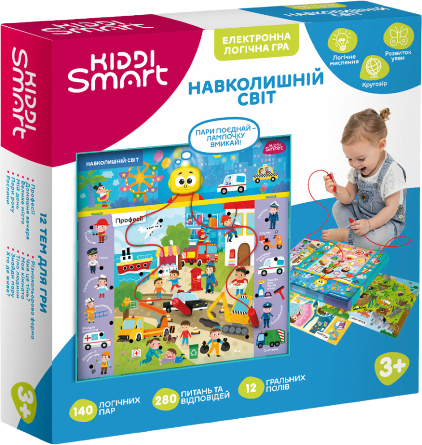 Настольная игра (3-4 года) Kiddi Smart ВИКТОРИНА ОКРУЖАЮЩИЙ МИР S2 (157-A-0022-UA) - Фото 1