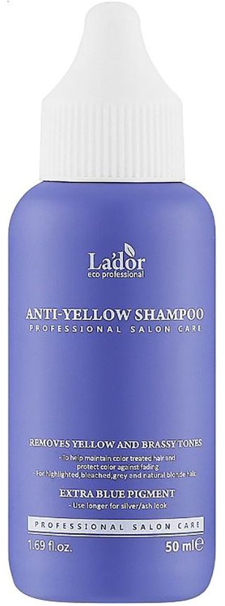 Шампунь женский Lador Anti-yellow 50 мл (8809789632912) - Фото 1